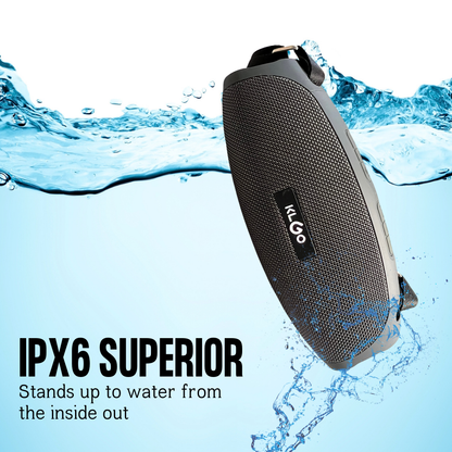 KLGO Waterproof Bluetooth Speaker | Gray