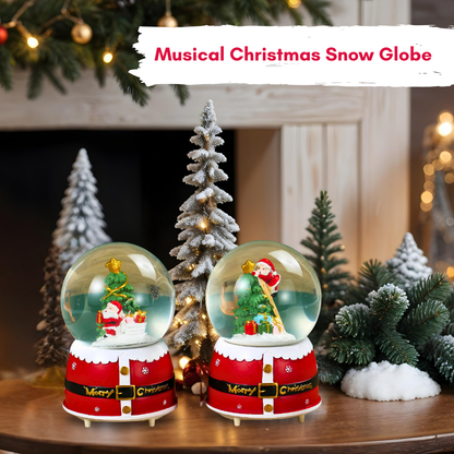 SINT Christmas Musical Glittering Water Snow Globe | Set of 2