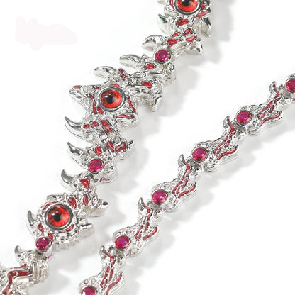 Thorn Diamond-embedded Hip Hop Necklace Men's Special-interest Design Trend