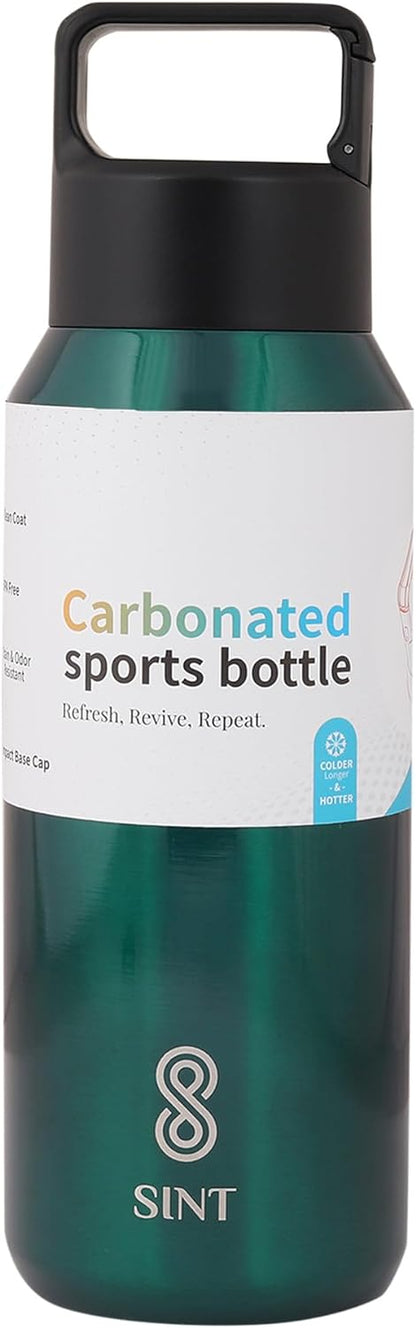 Carbonated Sports Bottle- Leak Proof 20 oz| 600 ML Green