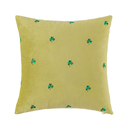 Big Four-Leaf Clover Velvet Pillow Cover