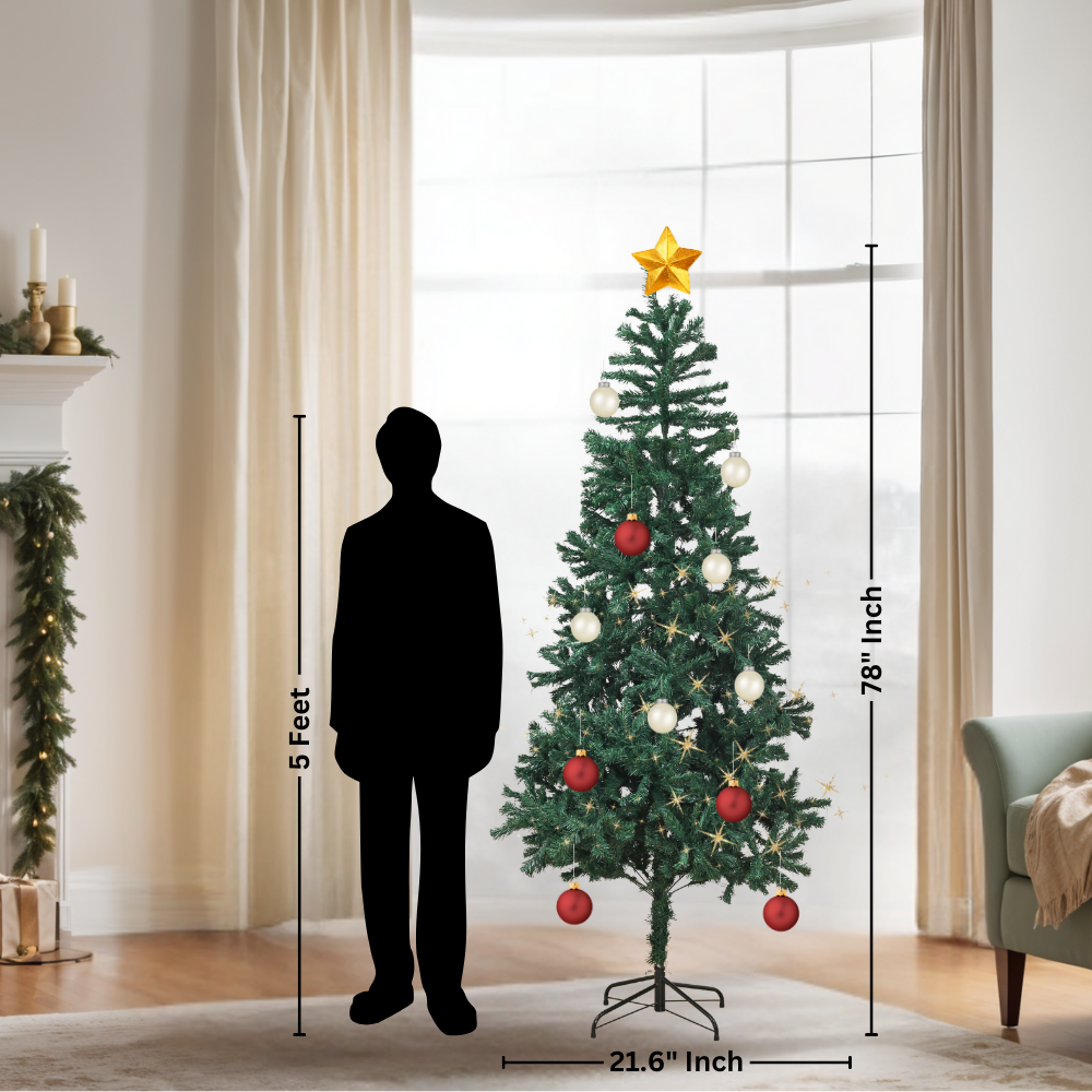 SINT Premium 6.5ft Artificial Chritsmas Tree for Home Decoration