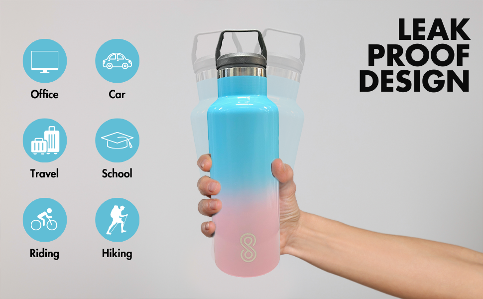 Water Bottle - 17 Oz, Leak Proof - Stainless Steel | Sky Candy