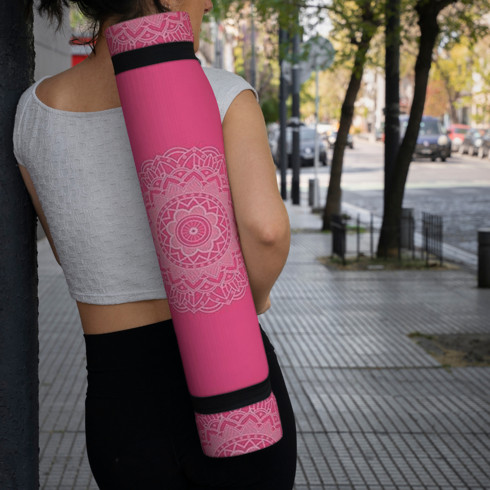 Premium 6mm Print Reversible Yoga Mat- Chakra Blush