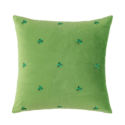 Big Four-Leaf Clover Velvet Pillow Cover