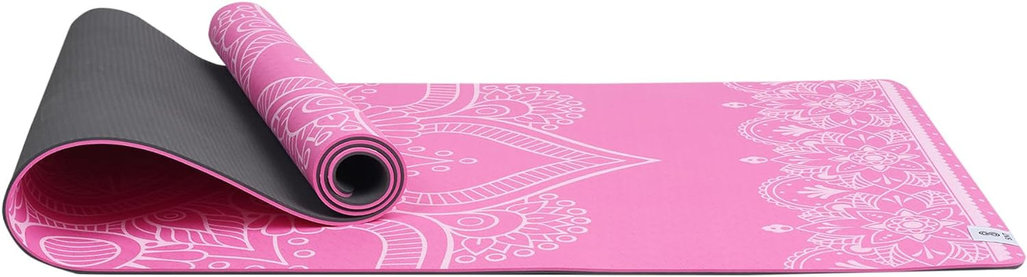 Premium 6mm Print Reversible Yoga Mat- Mandala Bloom