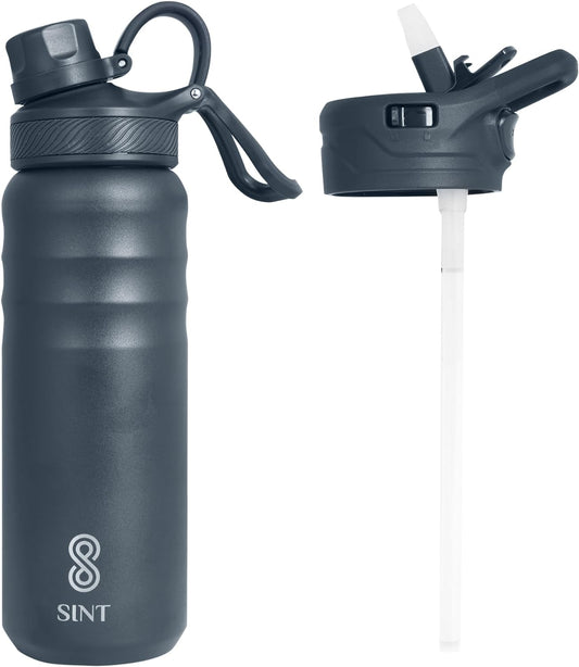 Vacuum Insulated Water Bottle- Leak Proof 24 oz| 700 ML Dark Blue