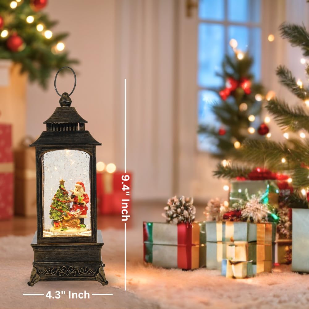 SINT Christmas Musical Snow Globe Lantern (Santa with Christmas Tree)