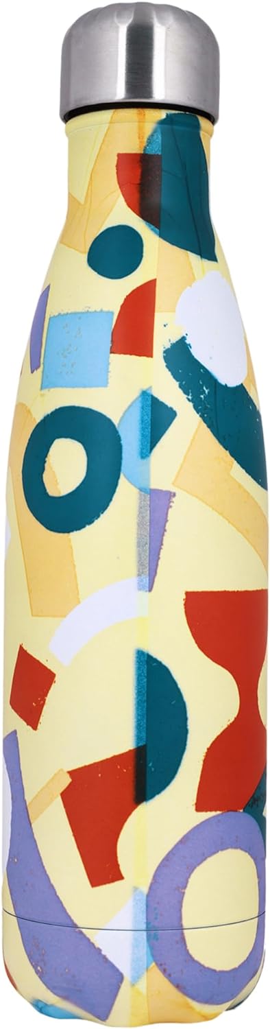 Modern Art Water Bottle 17 Oz | 500 ML | Yellow