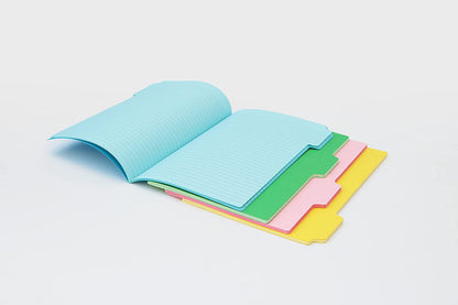 Suck UK | Tab Notebook | A5 Notebook With Tabs in 4 Colors