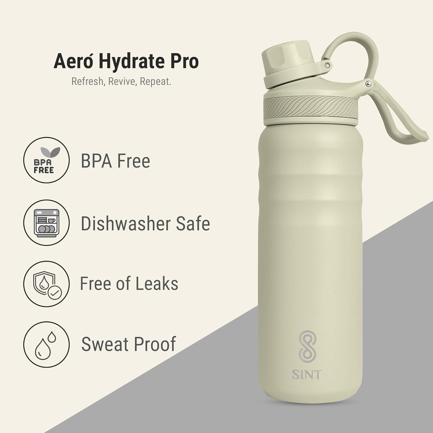 Vacuum Insulated Water Bottle- Leak Proof 24 oz| 700 ML Celadon