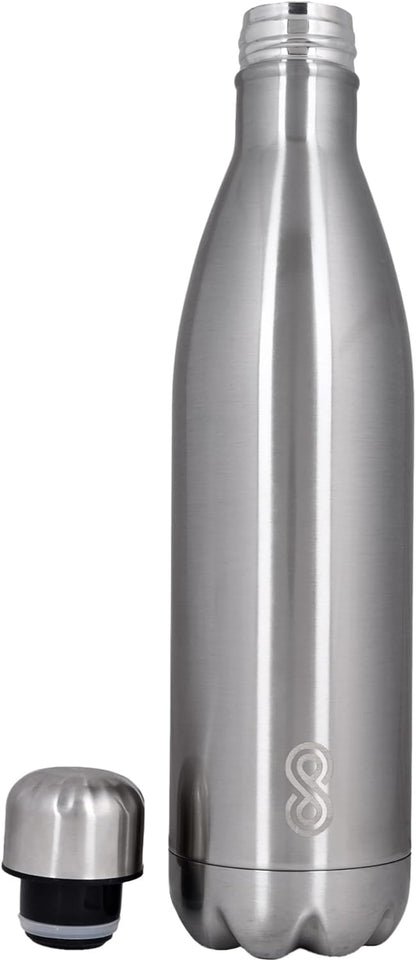 Water Bottle 25 Oz Stainless Steel| 750 ML | Silver