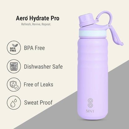 Vacuum Insulated Water Bottle- Leak Proof 24 oz| 700 ML Purple