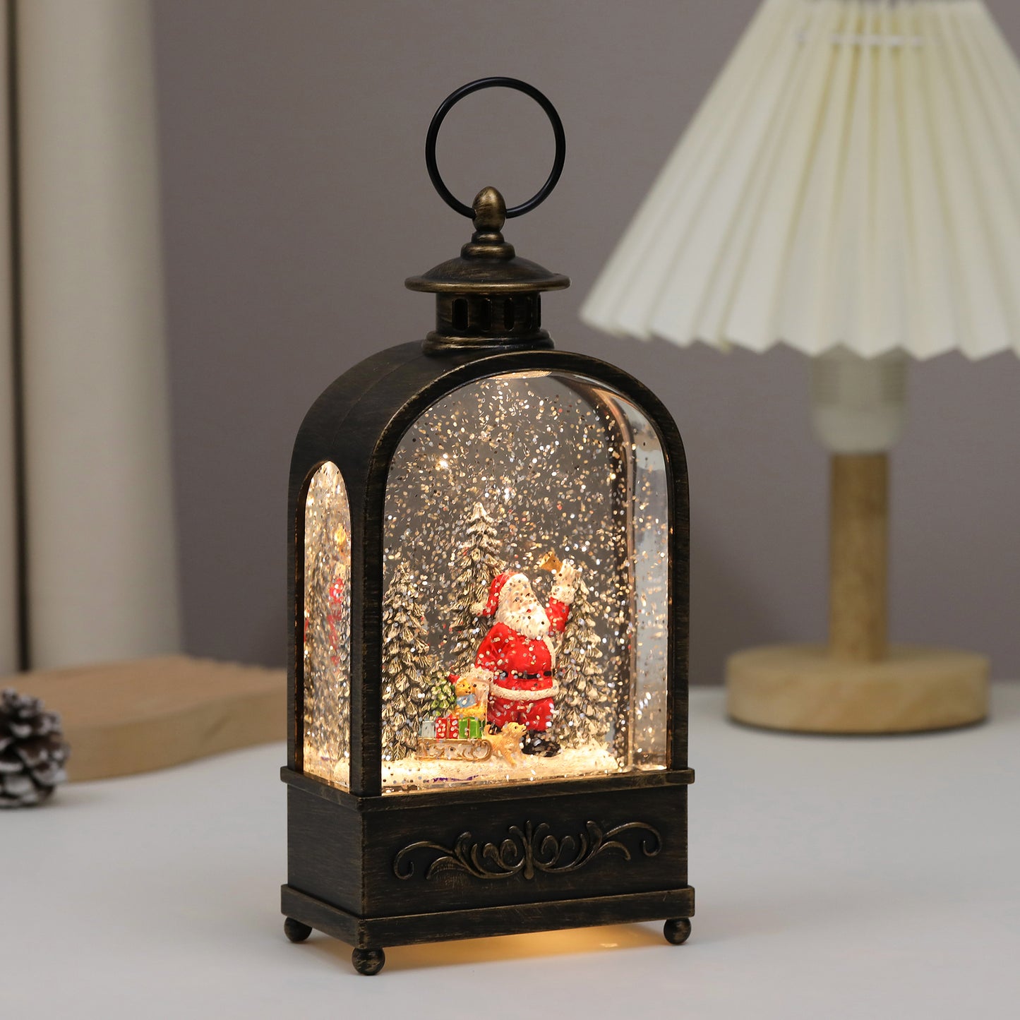 SINT Christmas Vintage Snow Globe Lantern