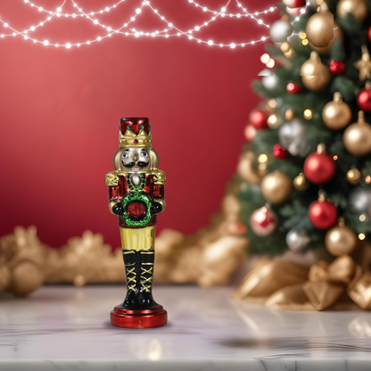 SINT Red Color Glass Lightup Nutcrackers for Christmas Decoration