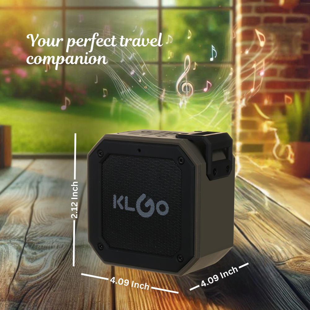 KLGO Bluetooth Stereo Sound Waterproof Speakers