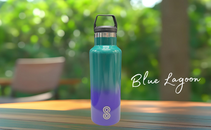 Water Bottle - 17 Oz, Leak Proof - Stainless Steel | Blue Lagoon