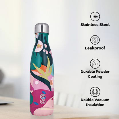 Modern Art Water Bottle 17 Oz | 500 ML | Blue