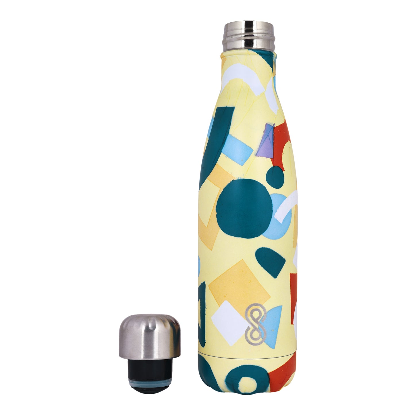 Modern Art Water Bottle 17 Oz | 500 ML | Yellow