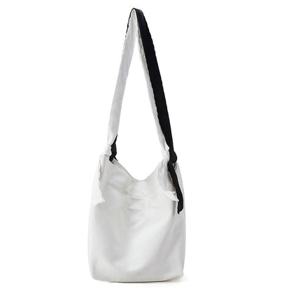 Custom bags wholesale sweet double strap canvas bag simple fashion shopping travel girl single shoulder bag