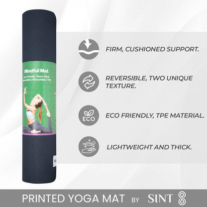 Premium 6mm Print Reversible Yoga Mat- Tranquil Tusk