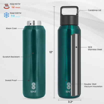 Carbonated Sports Bottle- Leak Proof 27 oz| 800 ML Green