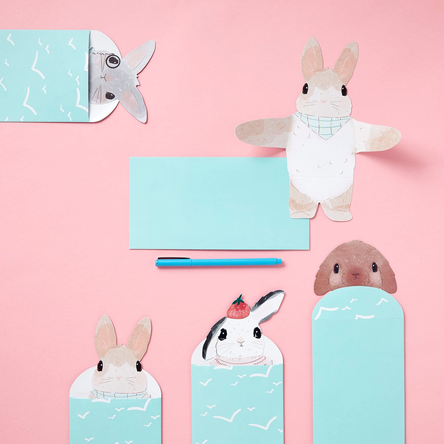 Snuggle Bunnies Notecards & Envelopes