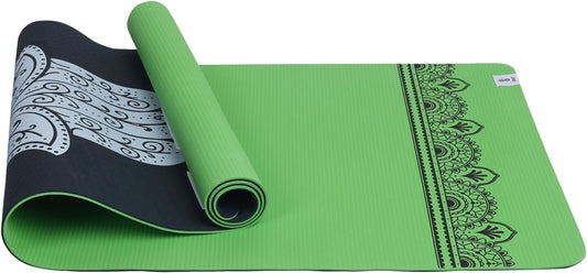 Premium 6mm Print Reversible Yoga Mat- Tranquil Tusk