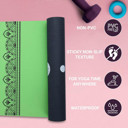 Premium 6mm Print Reversible Yoga Mat- Tranquil Tusk