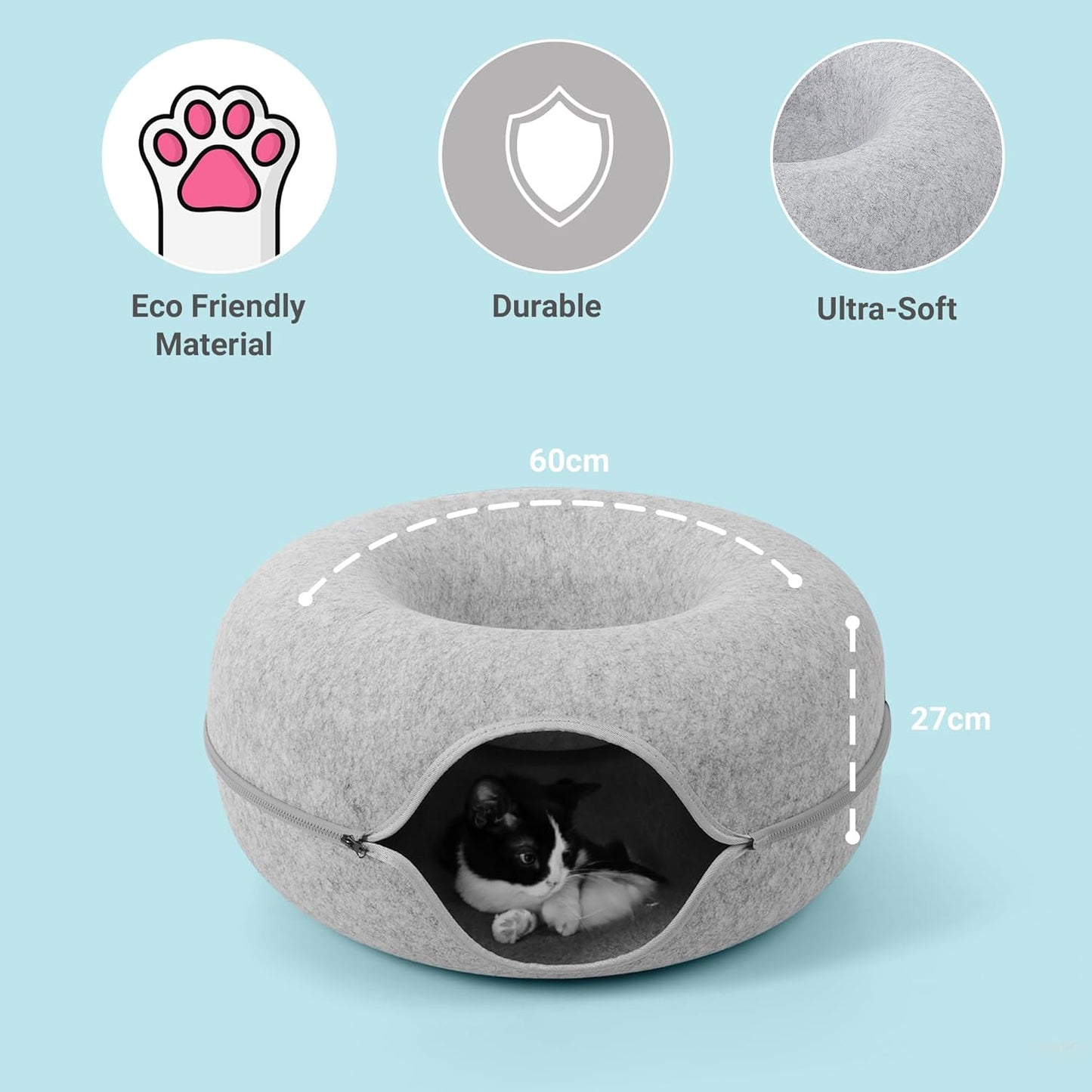 Calming Anti Anxiety Cave Bed for Cats