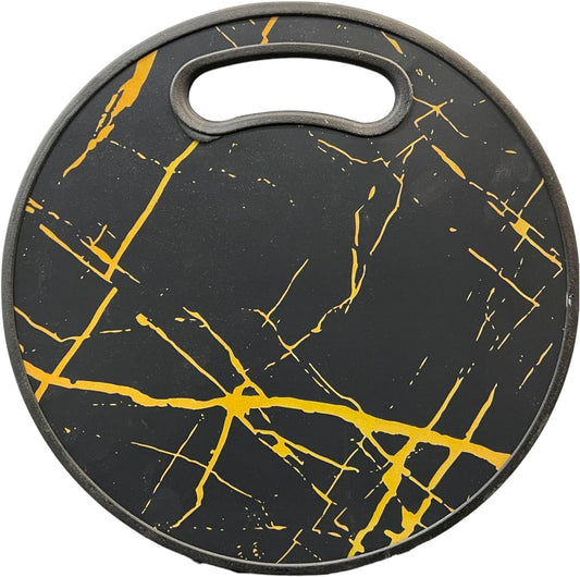 Round Cutting Board| Black & Yellow