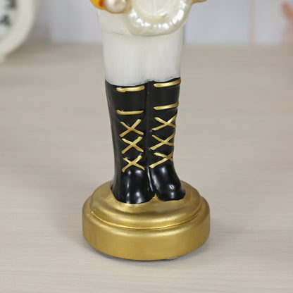 SINT White Color Glass Lightup Nutcrackers Figurine Ornaments for Christmas Decoration