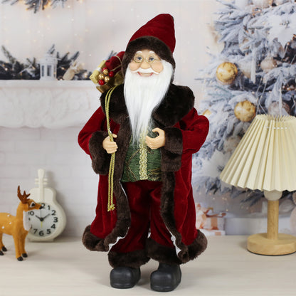 SINT 18 Inch Christmas Standing Santa Claus Doll Statue Figurine Ornament