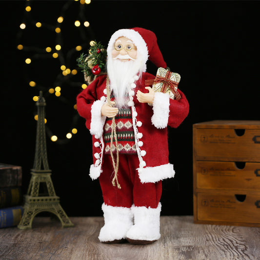 SINT 18 Inch Christmas Standing Santa Claus Doll Statue Figurine Ornament