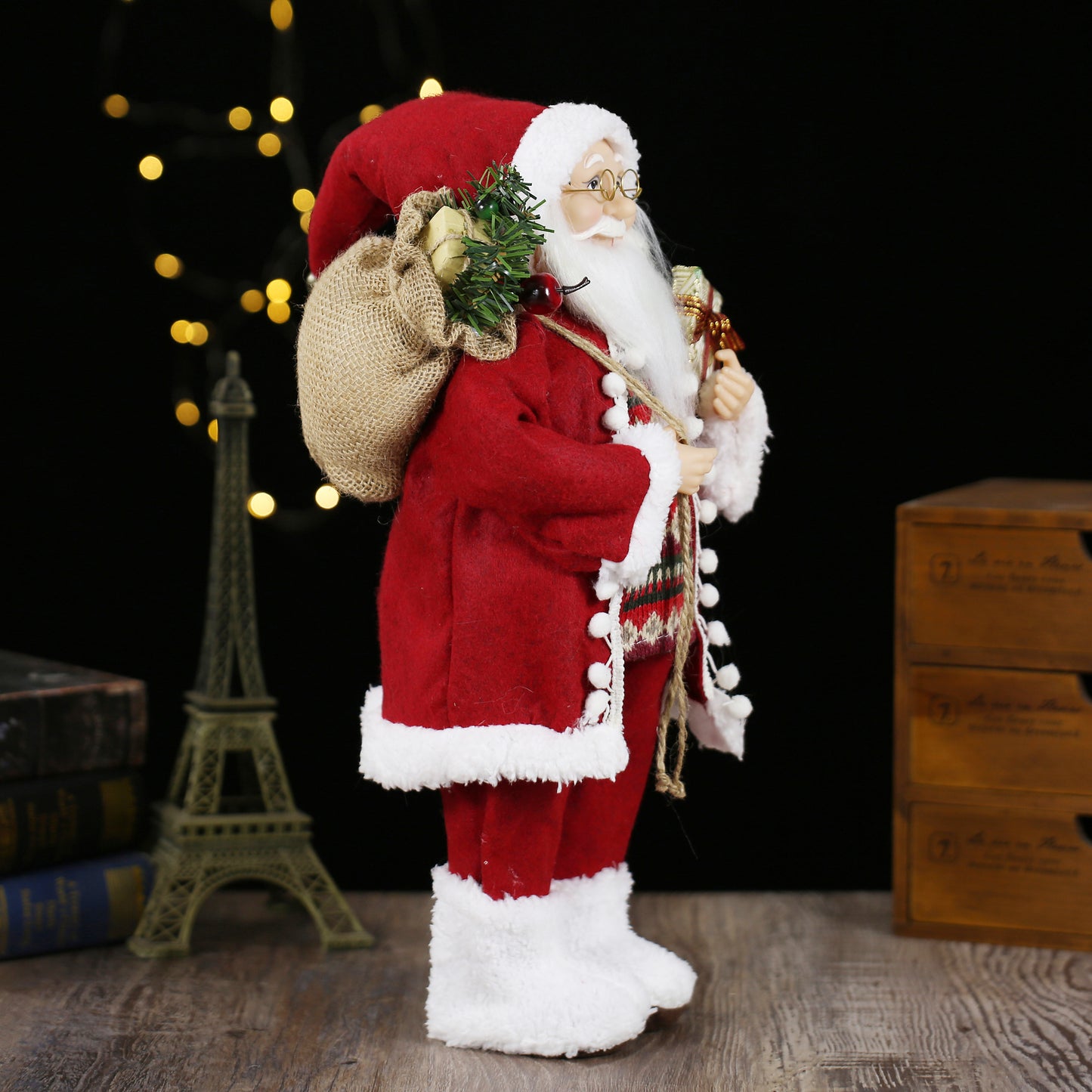 SINT 18 Inch Christmas Standing Santa Claus Doll Statue Figurine Ornament