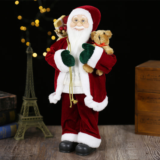 SINT 18 Inch Christmas Standing Santa Claus Doll Statue Figurine Ornament