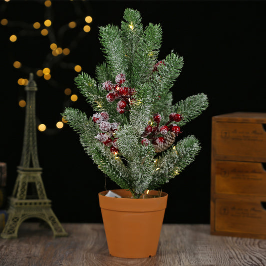 SINT 19 Inch Premium Artificial Small Chritsmas Tree with Light for Home Decoration