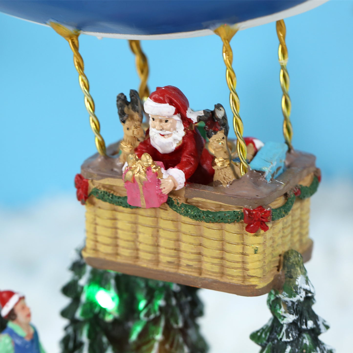 Santa Claus Lighted Battery Operated Musical Tabletop Christmas village Ornament for Home Christmas Decoration