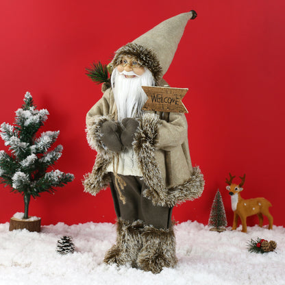 SINT 18 Inch Christmas Standing Santa Claus Doll Statue Figurine Ornament