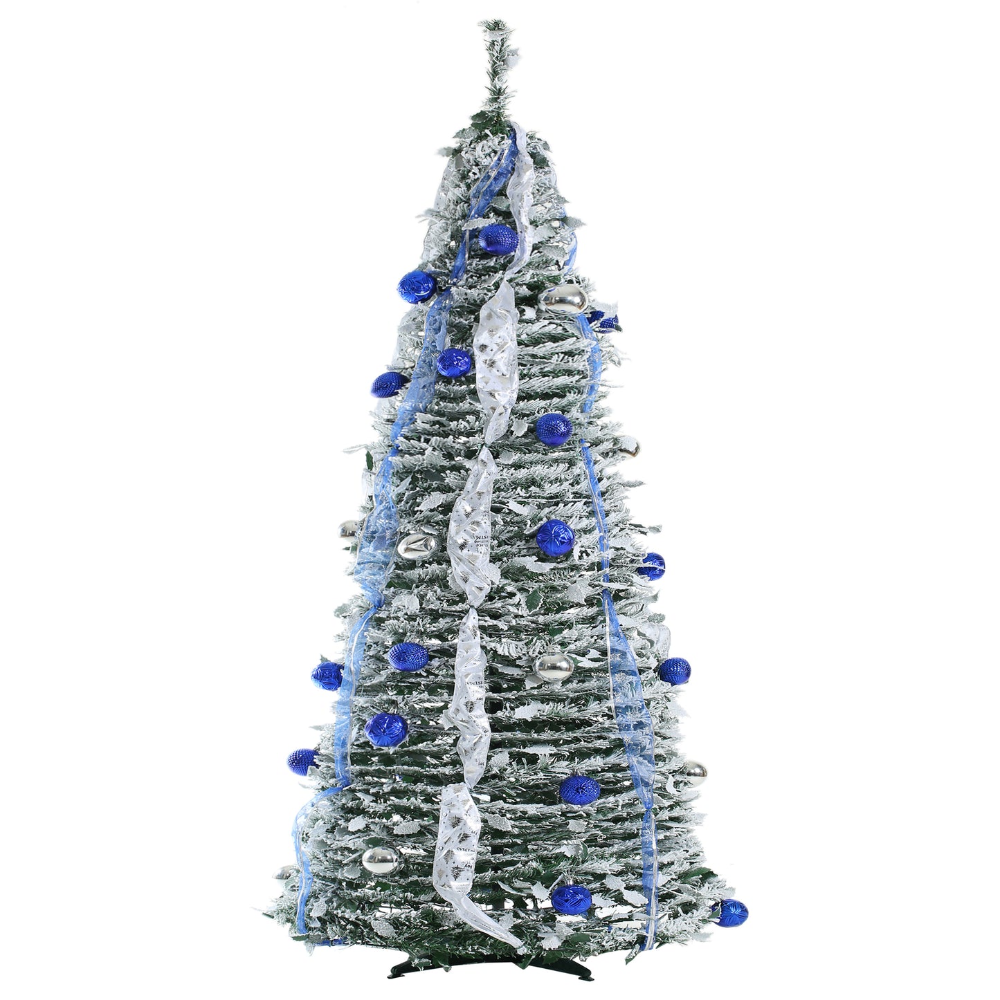 SINT 6ft Artificial Pre-Decorated Lighted Popup Christmas Tree