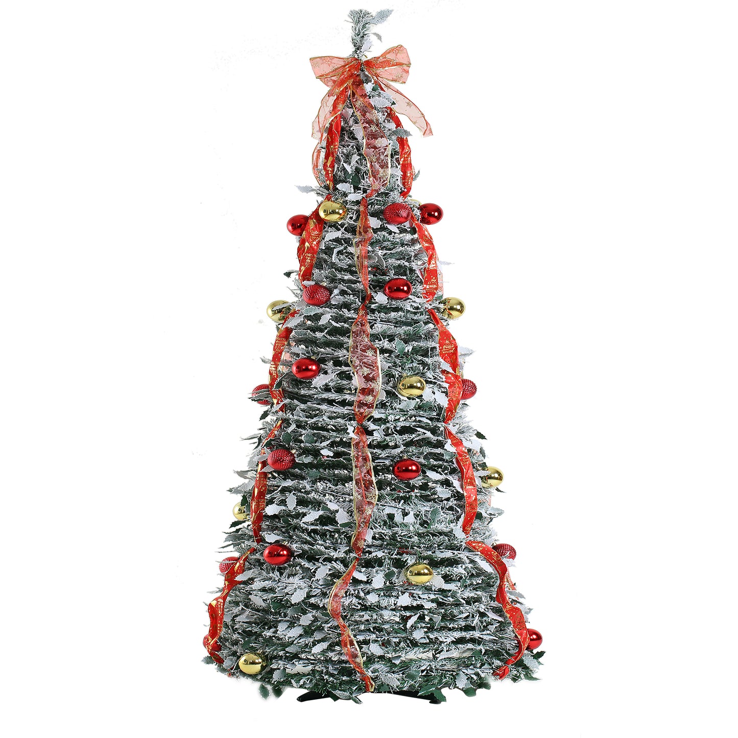 SINT 6ft Artificial Pre-Decorated Lighted Popup Christmas Tree