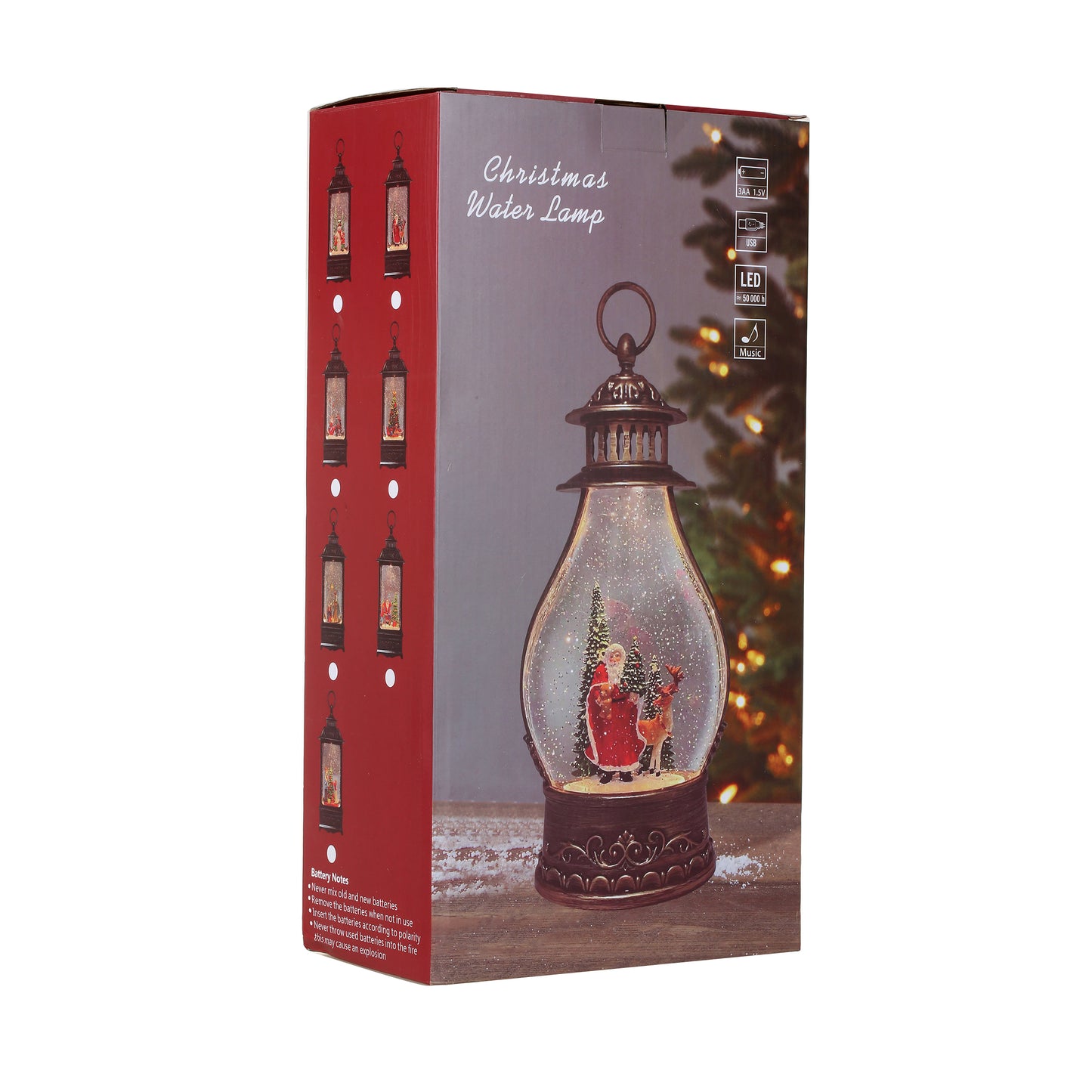 SINT Christmas Musical Snow Globe Spinning Water Glittering Lantern