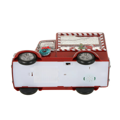 SINT Christmas Red Gift Truck Snow Globe Lantern