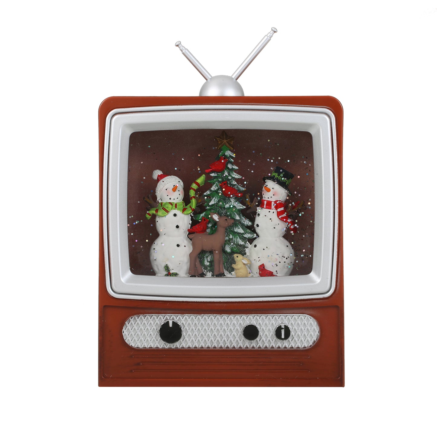 SINT Christmas Musical Retro Style TV Snow Globe Lantern