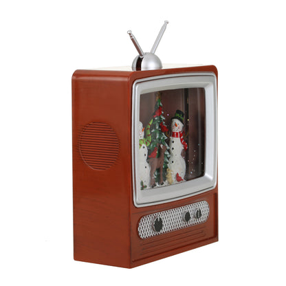 SINT Christmas Musical Retro Style TV Snow Globe Lantern