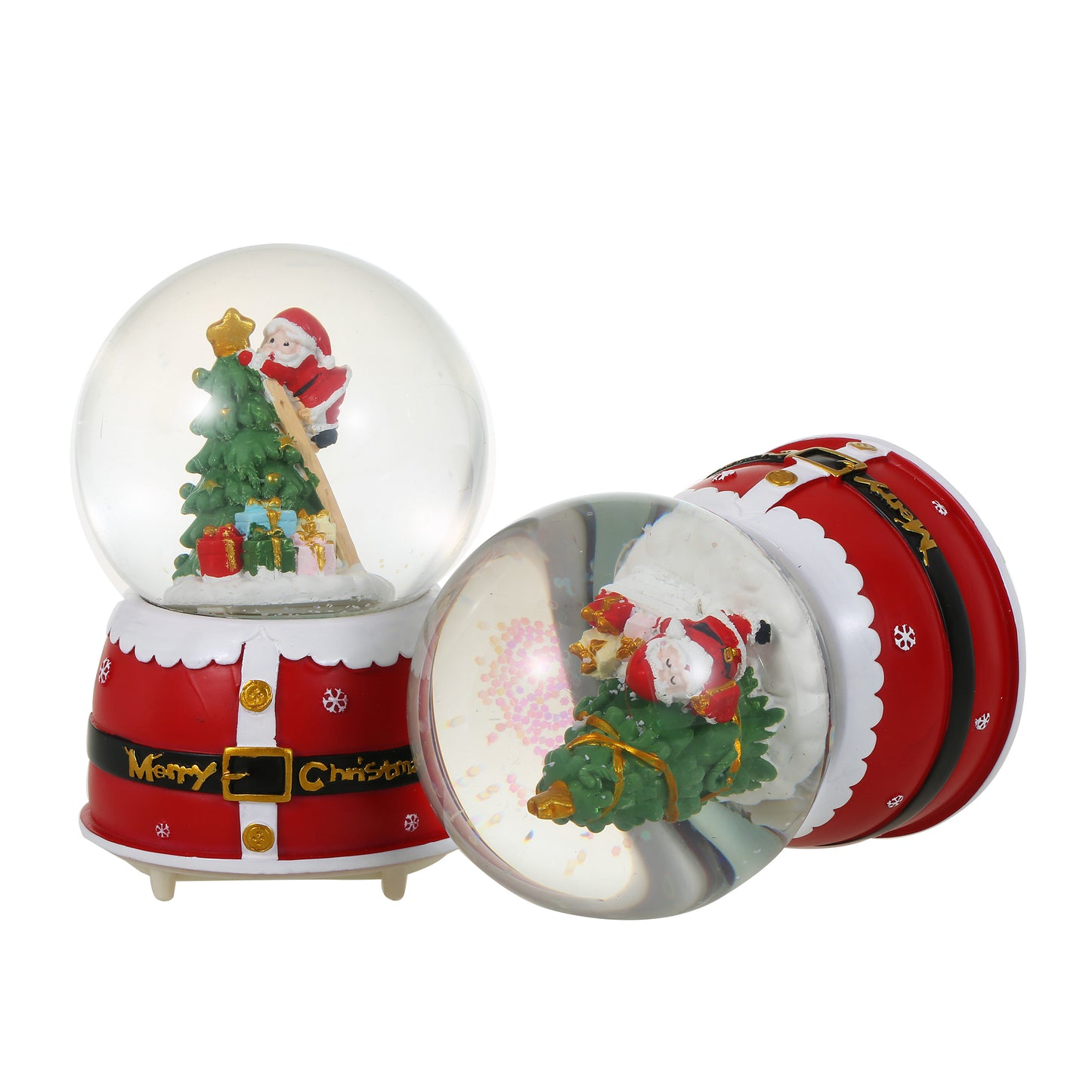 SINT Christmas Musical Glittering Water Snow Globe | Set of 2