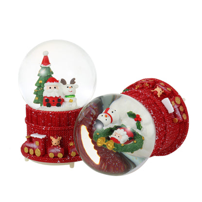 SINT Christmas Musical Glittering Water Snow Globe | Set of 2