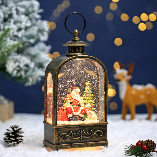 SINT Christmas Vintage Snow Globe Lantern