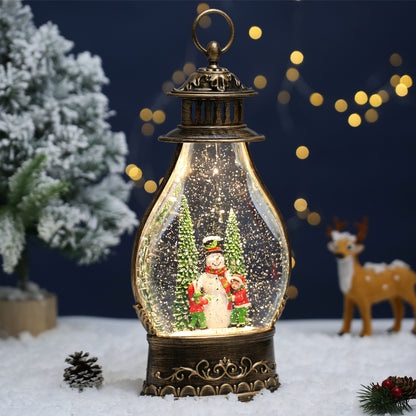 SINT Christmas Musical Snow Globe Spinning Water Glittering Lantern