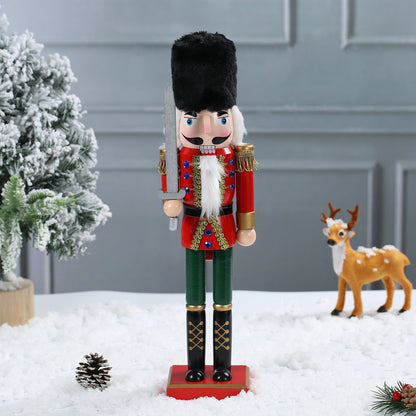 SINT 15 Inch Traditional Wooden Nutcracker for Christmas Decorations